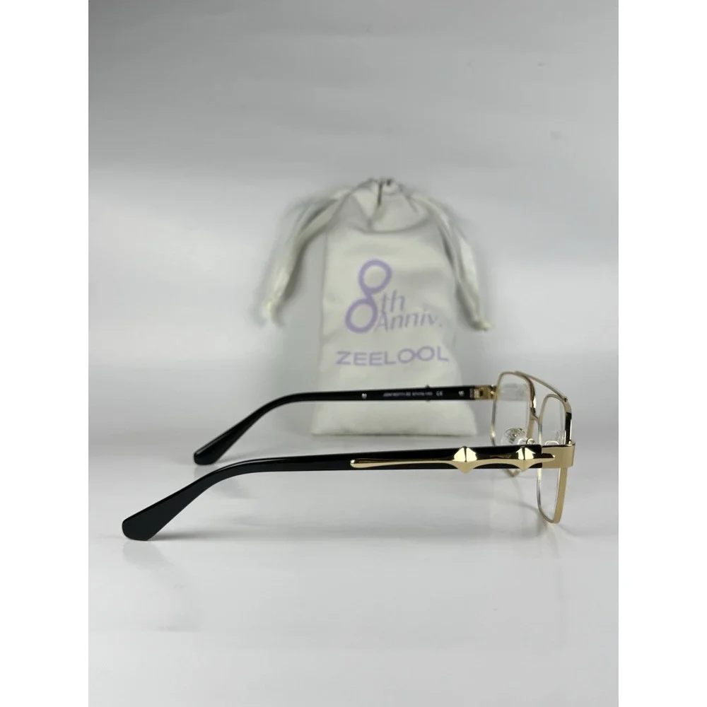 Zeelool Women's Sterling Gold Aviator Metal Eyeglass Frame‎